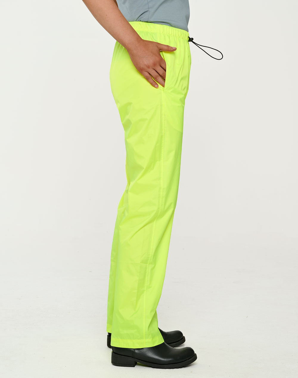 Light Weight Nylon Waterproof Rain Pants - Yellow - View