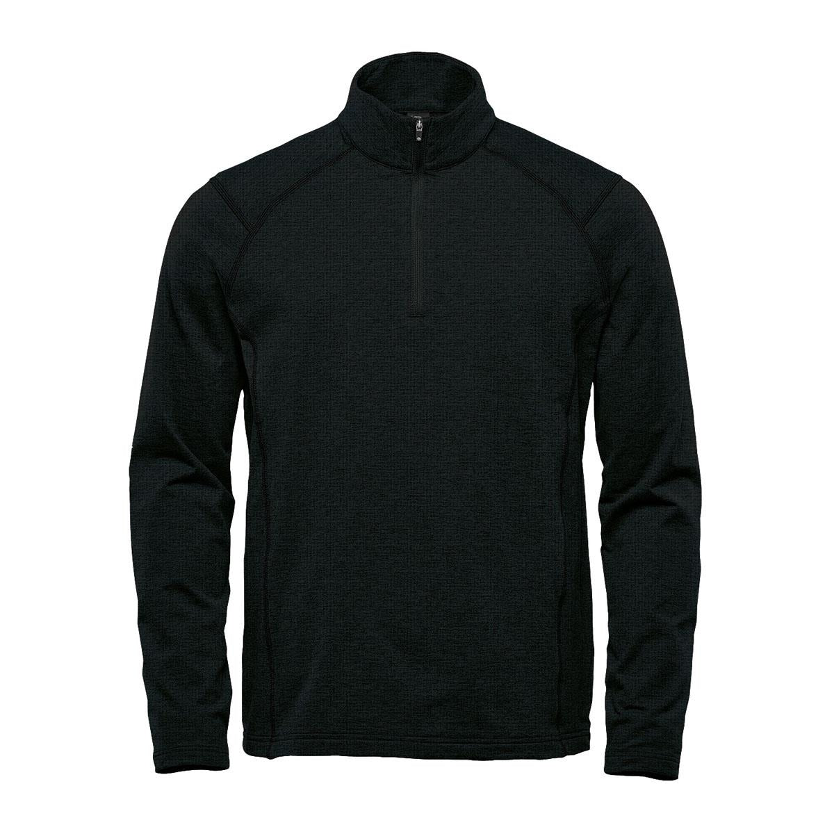 Men's Treeline Performance 1/4 Zip Pullover - Black - Front