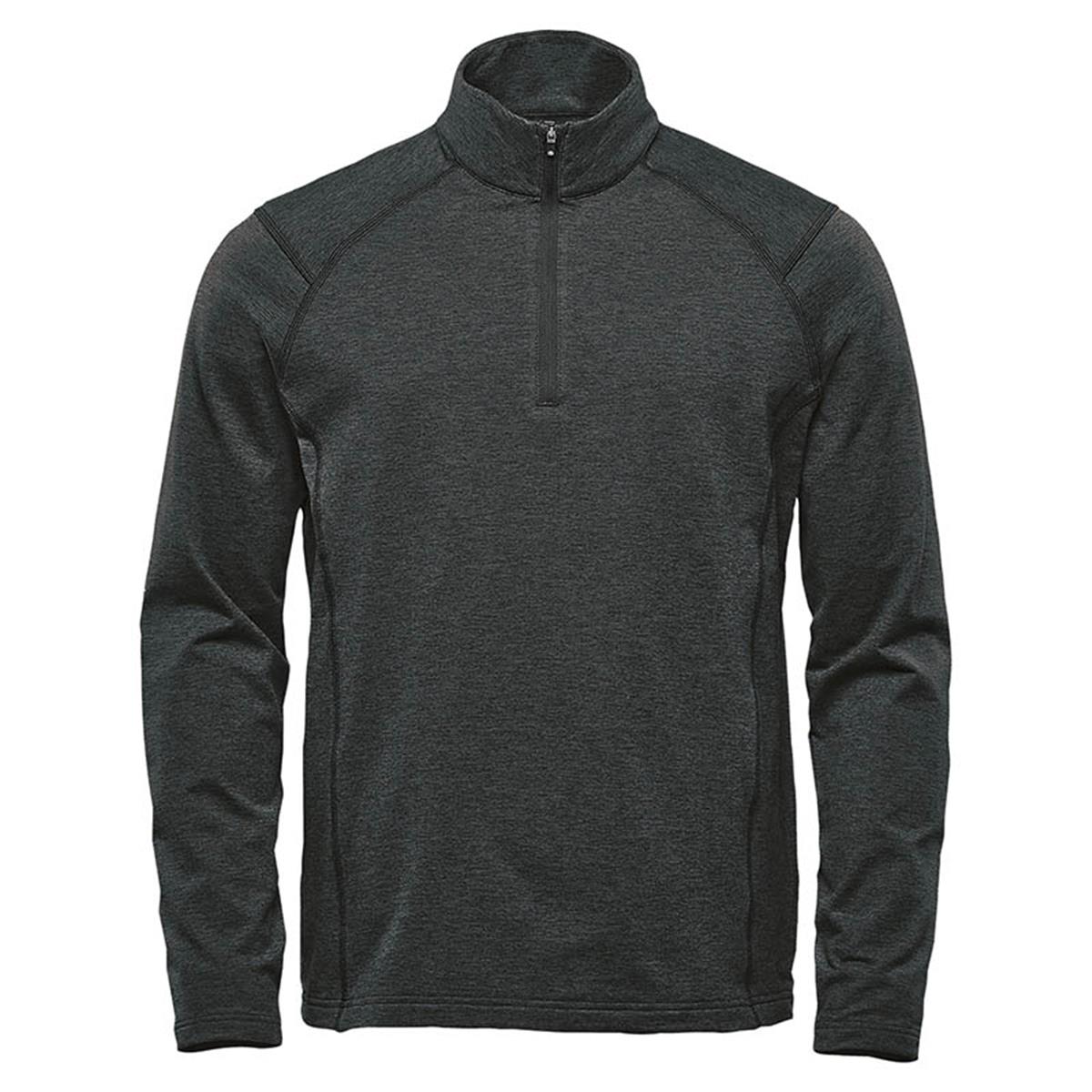 Men's Treeline Performance 1/4 Zip Pullover - Black Heather - Front