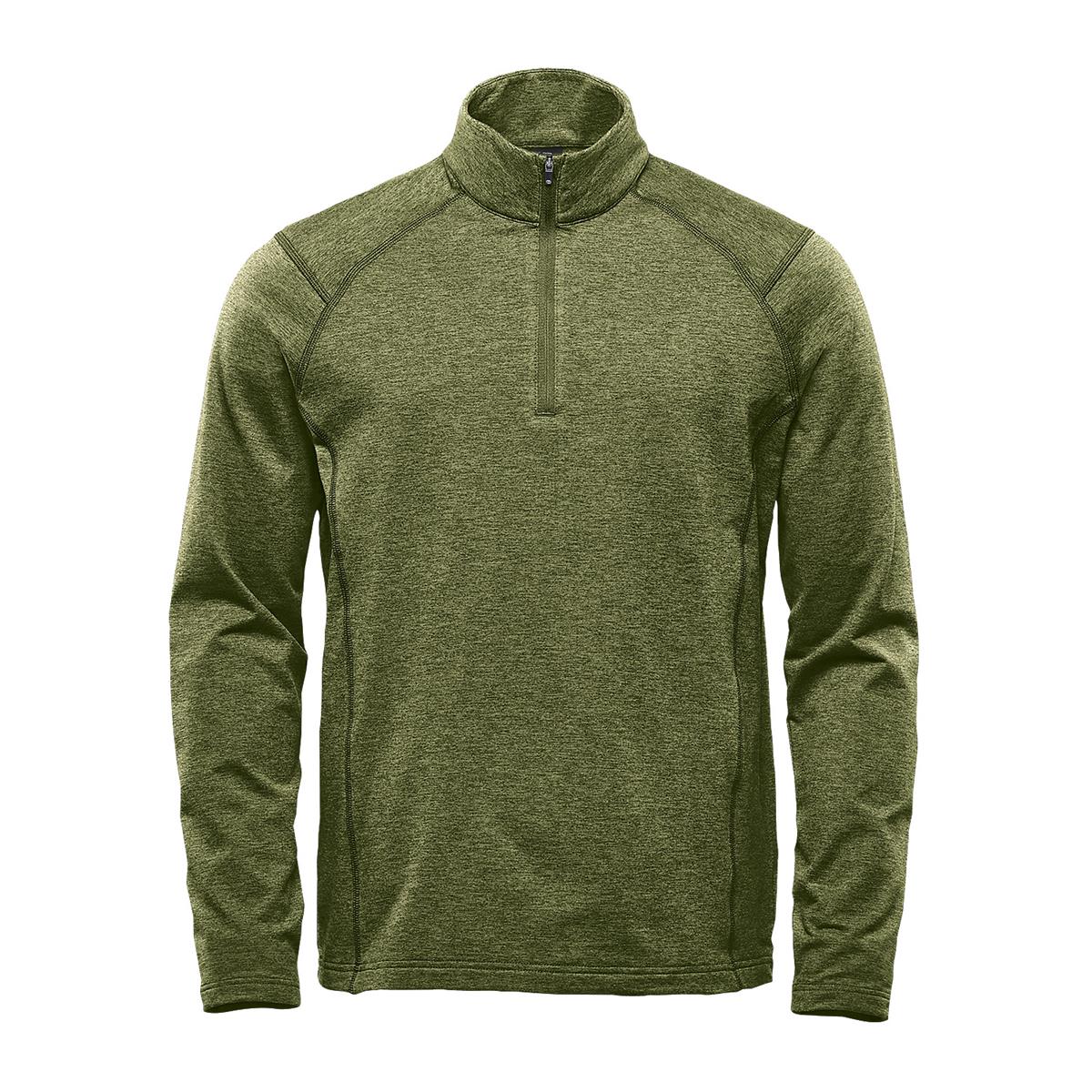 Men's Treeline Performance 1/4 Zip Pullover - Sage Green Heather - Front