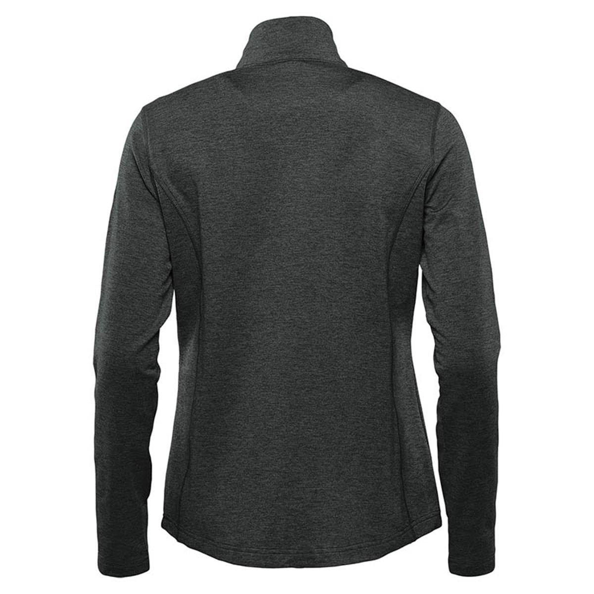 Women's Treeline Performance 1/4 Zip Pullover - Black Heather - Back