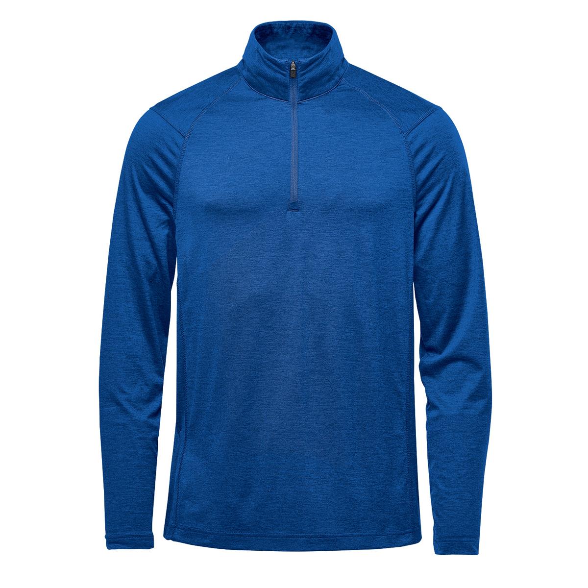 Men's Milano 1/4 Zip Pullover - Classic Blue Heather - Front