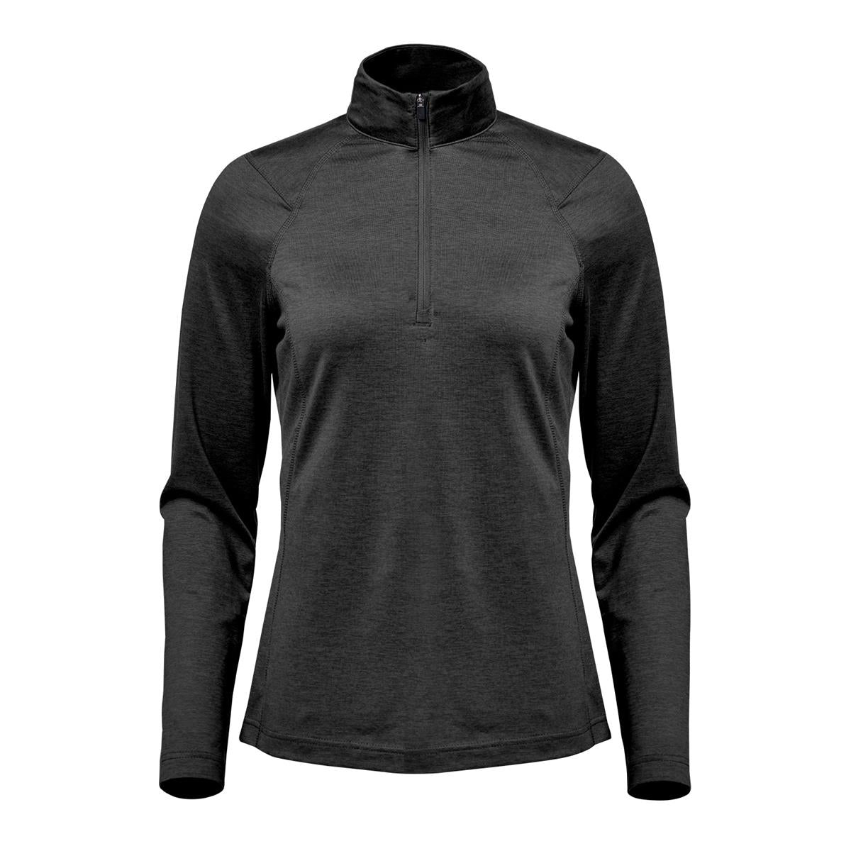 Women's Milano 1/4 Zip Pullover - Black - Front