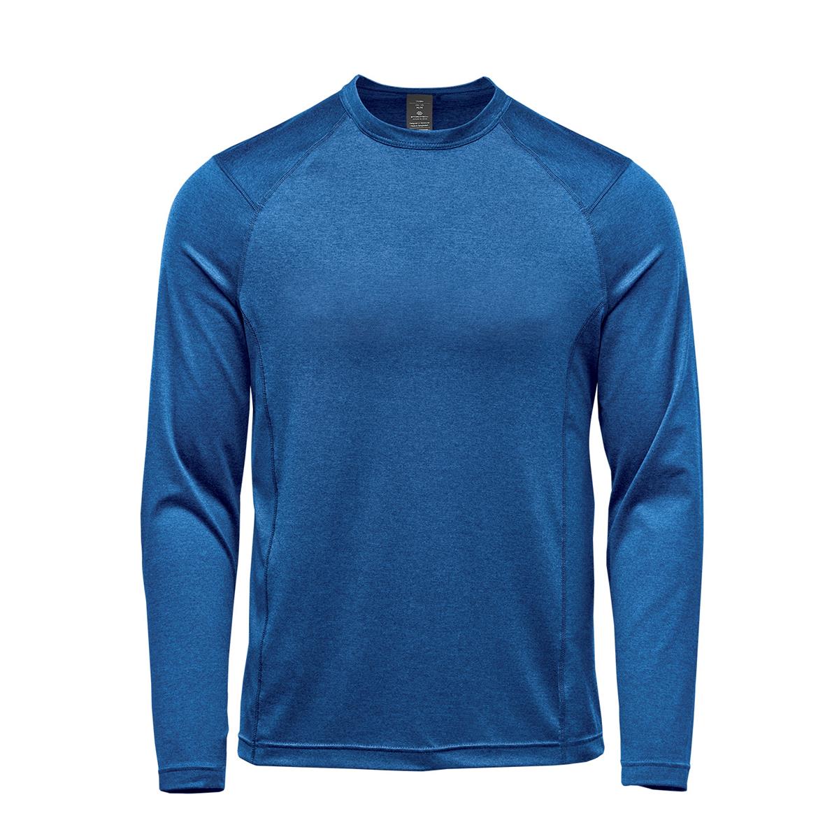 Men's Milano L/S Crew Neck - Classic Blue Heather - Front