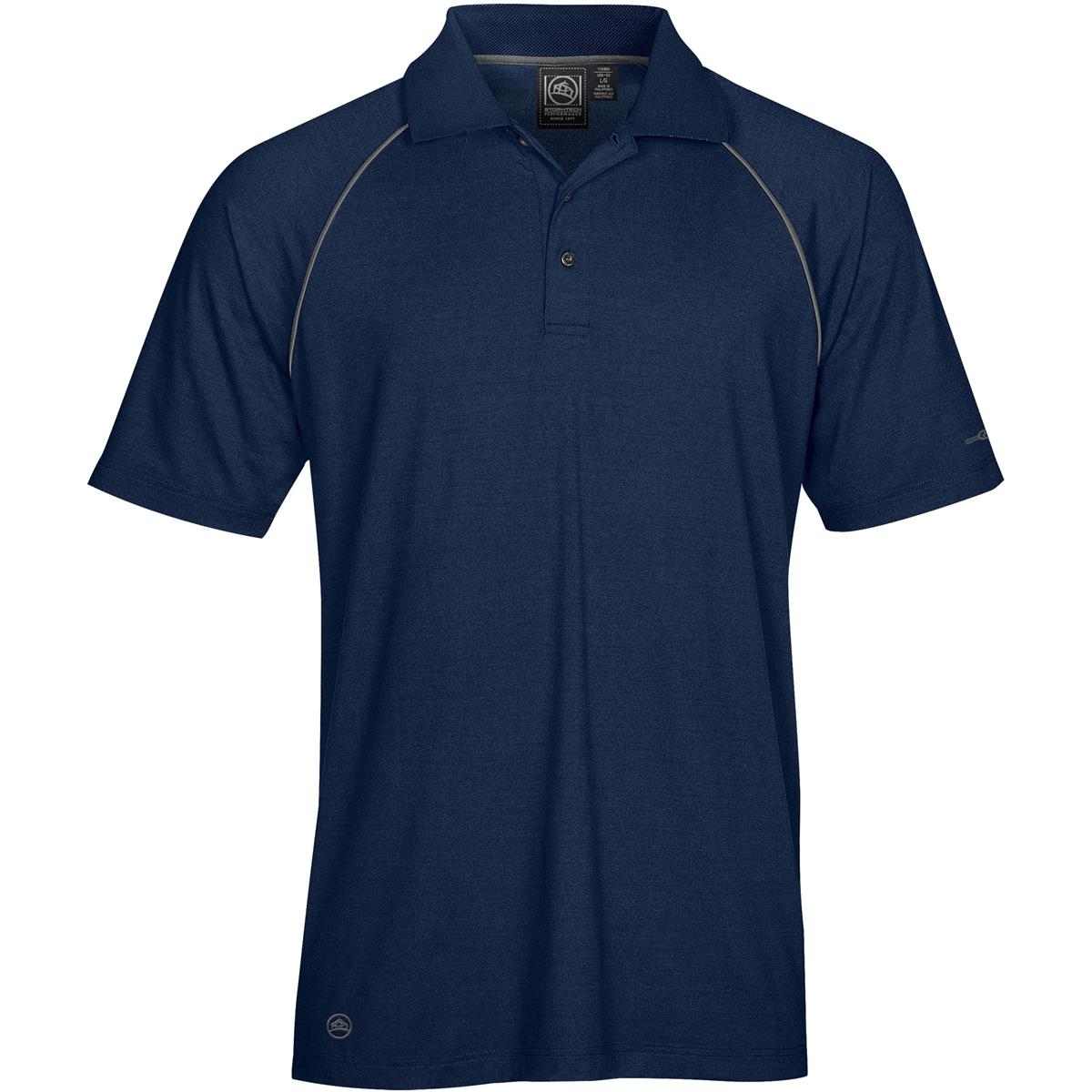 Men's Piranha Performance Polo - True Navy / Granite - Front