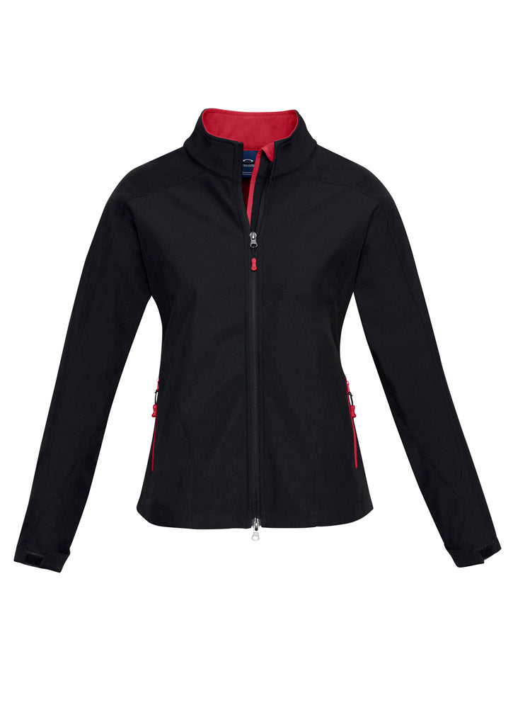 Geneva Womens Jacket - Black/Red - Front