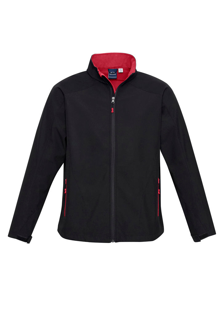 Geneva Mens Jacket - Black/Red - Front