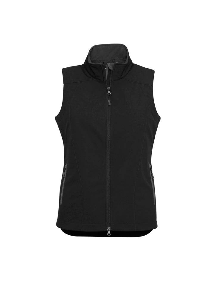 Geneva Womens Vest - Black/Graphite - Front