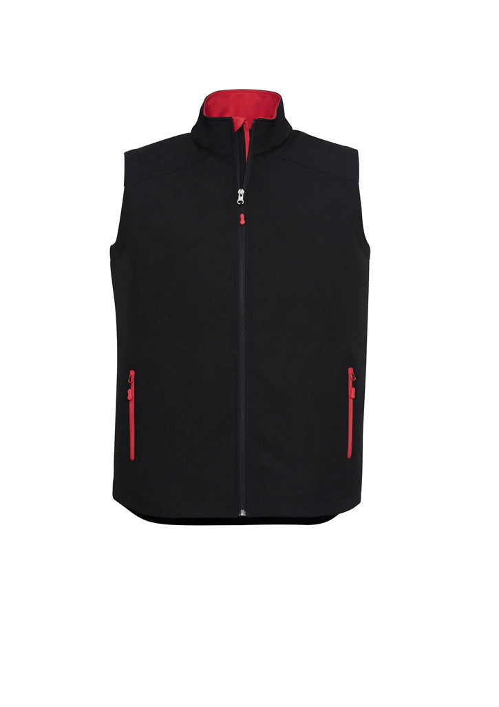 Geneva Mens Vest - Black/Red - Front