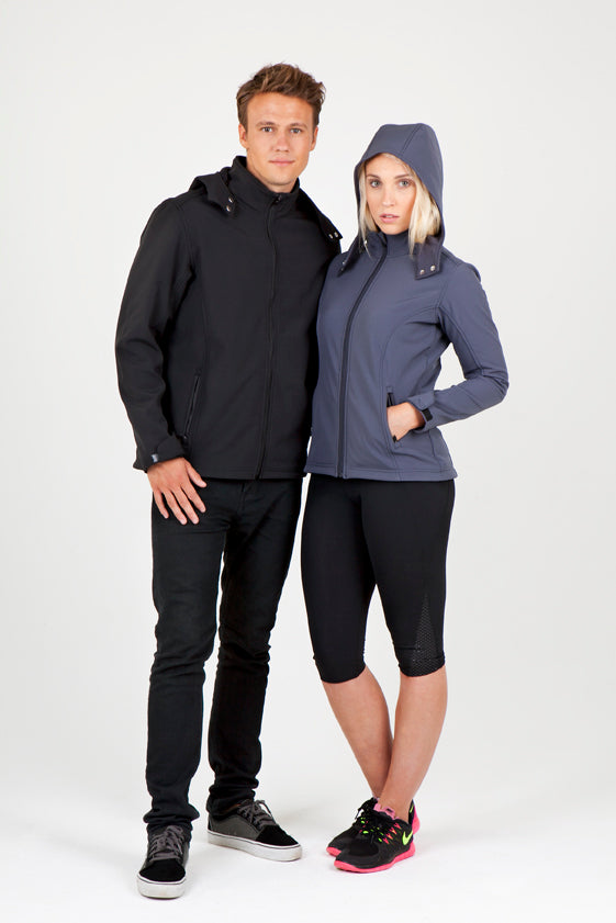 Womens Soft Shell HOODED Jacket - TEMPEST Range - view