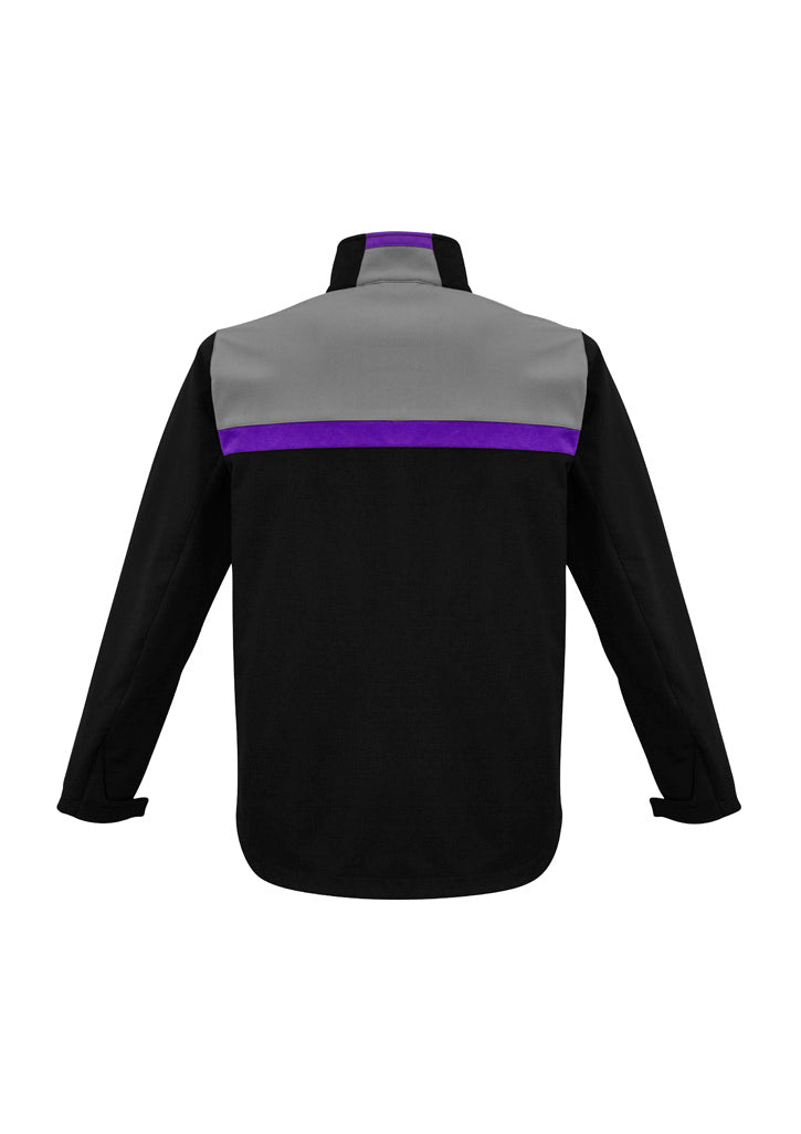 Charger Unisex Jacket - Black/Purple/Grey - Back