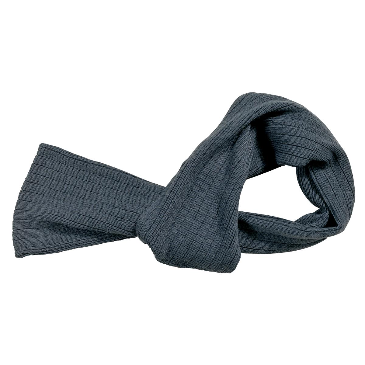 Cable Knit Scarf - Charcoal - Front