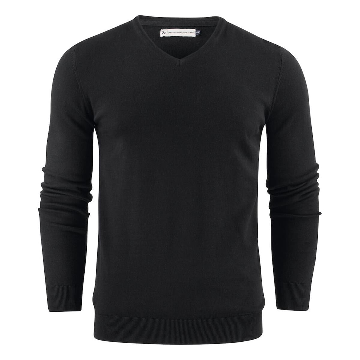 Ashland Men's V-Neck Sweater - Black - Front