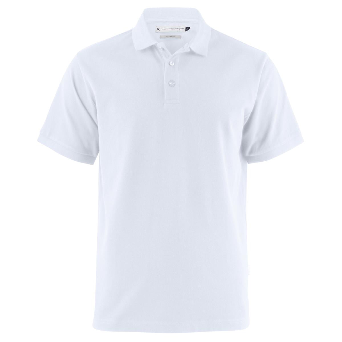 Neptune Regular Men's Cotton Polo - White - Front