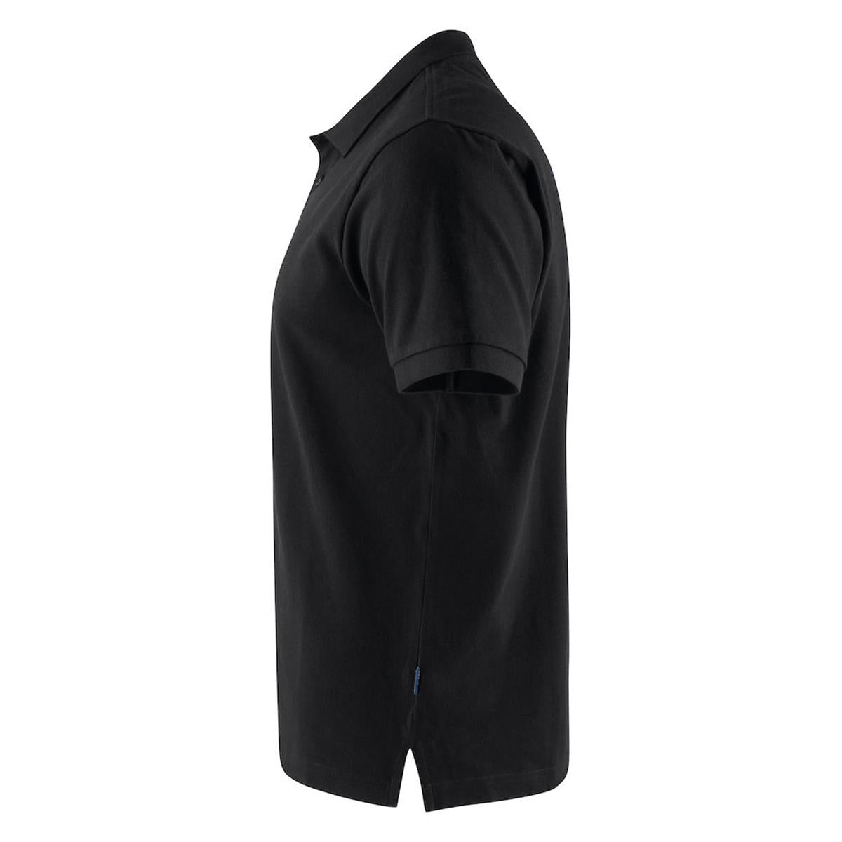 Neptune Modern Men's Cotton Polo - Black - Back