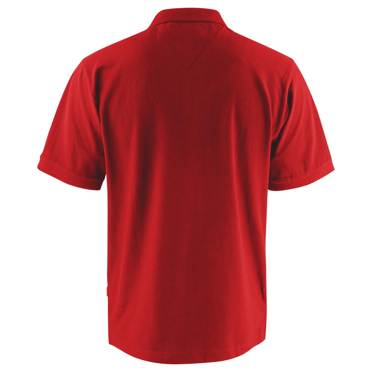 Neptune Modern Men's Cotton Polo - Red - Back