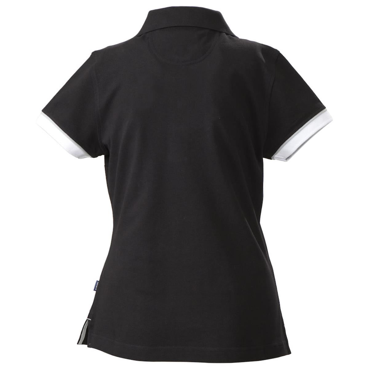 Antreville Women's Cotton Polo - Black - Back