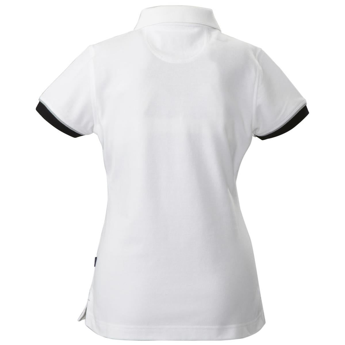 Antreville Women's Cotton Polo - White - Back