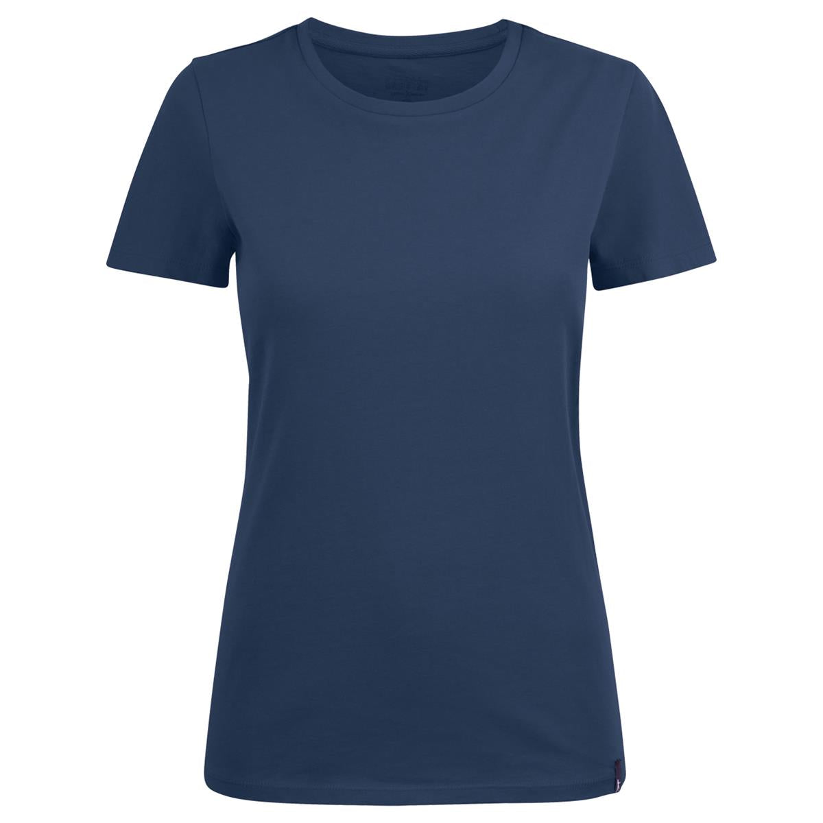 American U Women's Crew Neck Tee - Faded Blue - Front