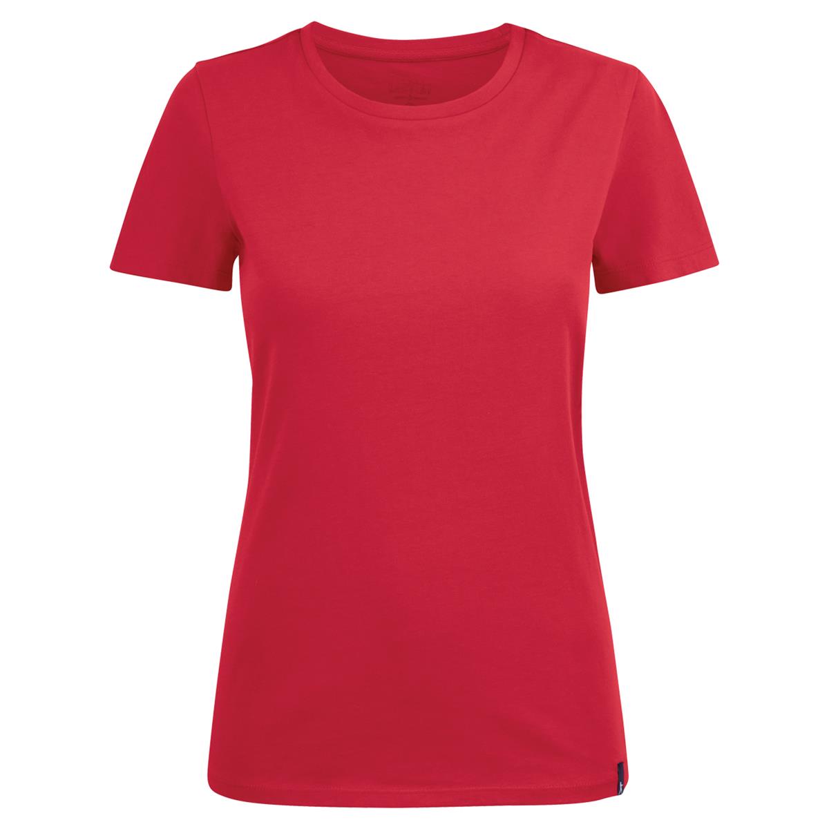 American U Women's Crew Neck Tee - Red - Front