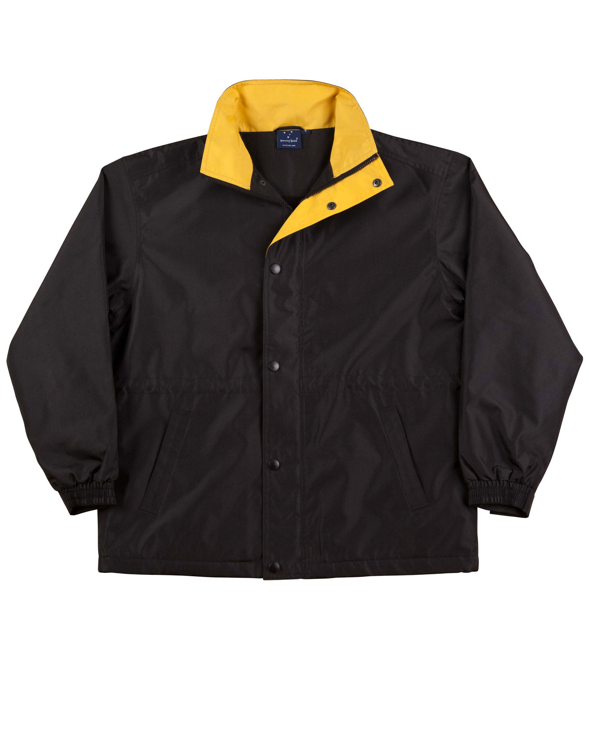 Stadium Jacket Unisex - Black/Gold - Front