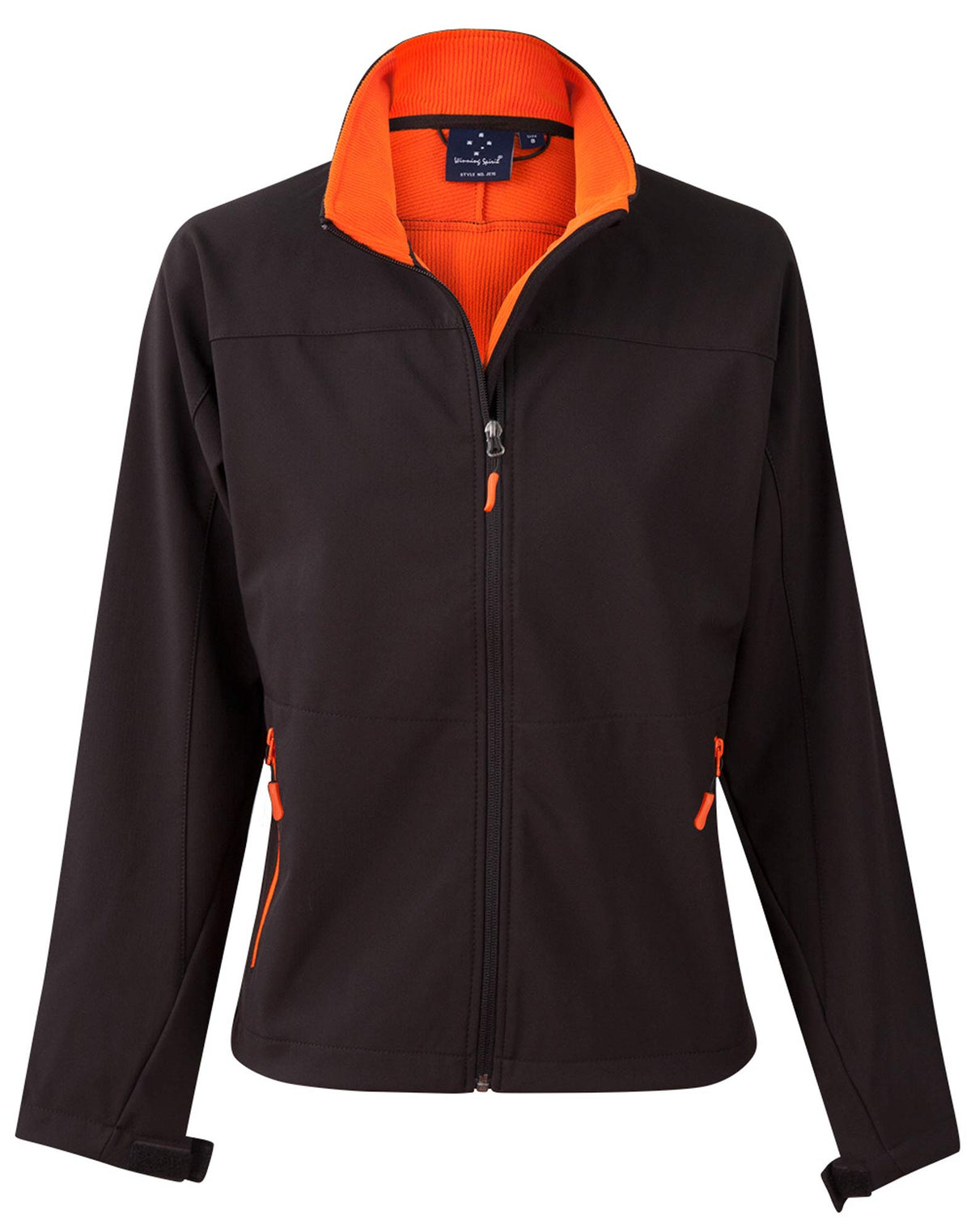 Rosewall Soft Shell Ladies - Black/Orange - Front