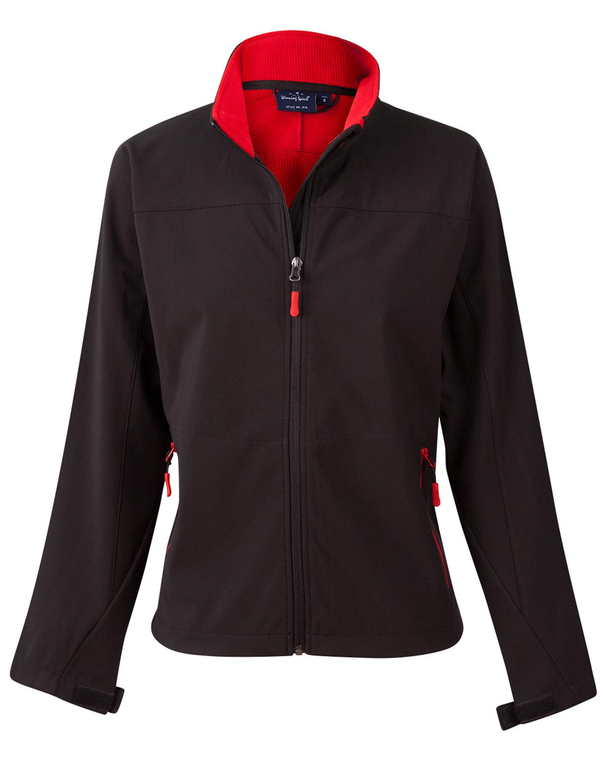 Rosewall Soft Shell Ladies - Black/Red - Front