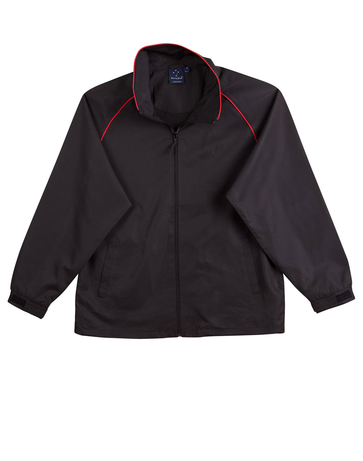 Champion's Track Top - Unisex - Black/Red - Front