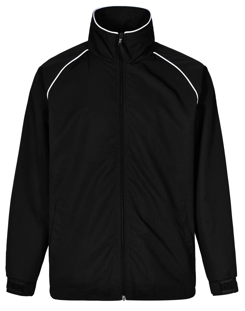 Champion's Track Top - Unisex - Black/White - Front