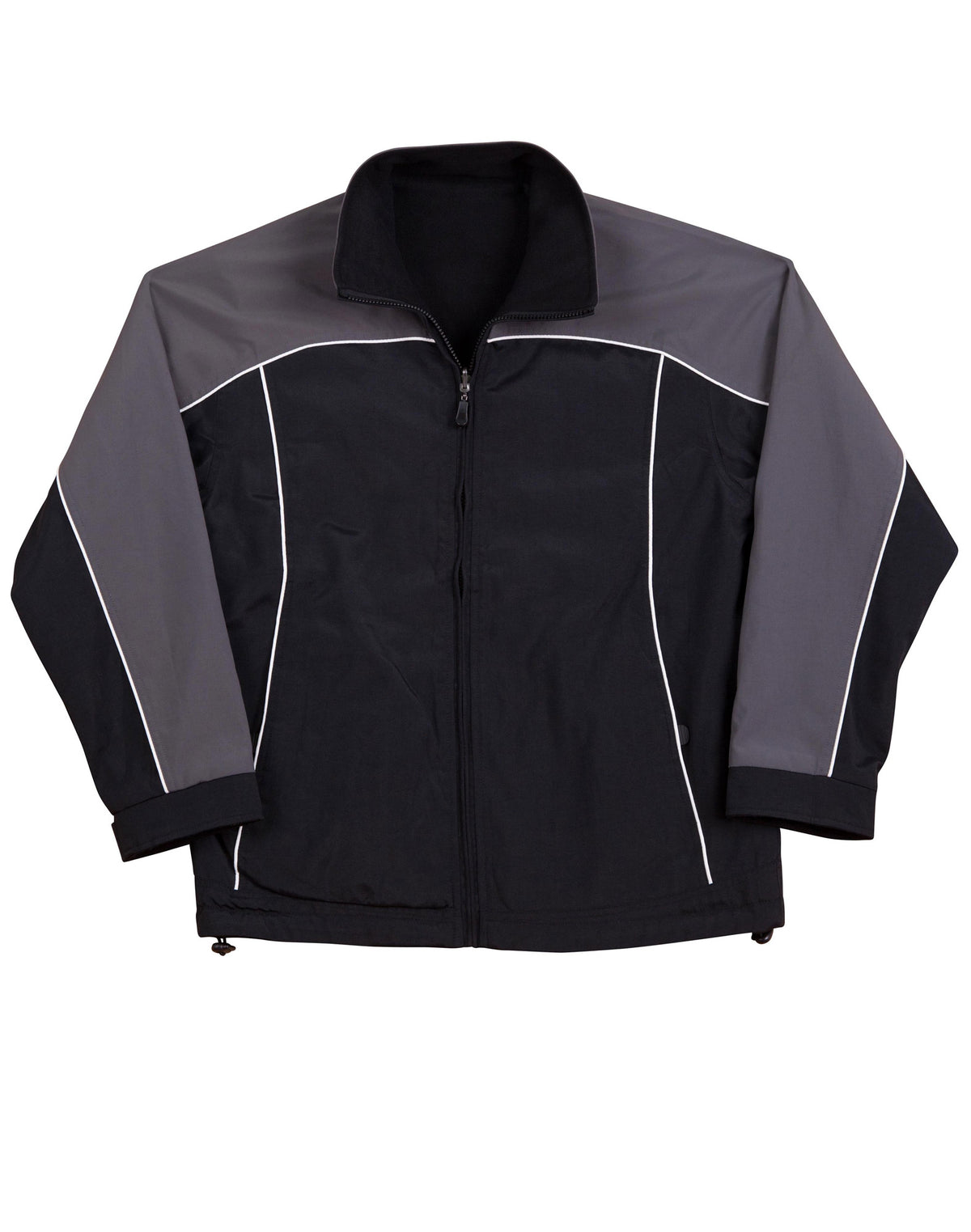 Cascade Tri-Colour Contrast Reversible Jacket - Black/White/Grey - Front
