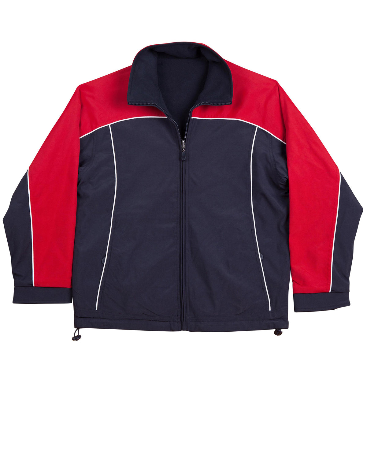 Cascade Tri-Colour Contrast Reversible Jacket - Navy/White/Red - Front