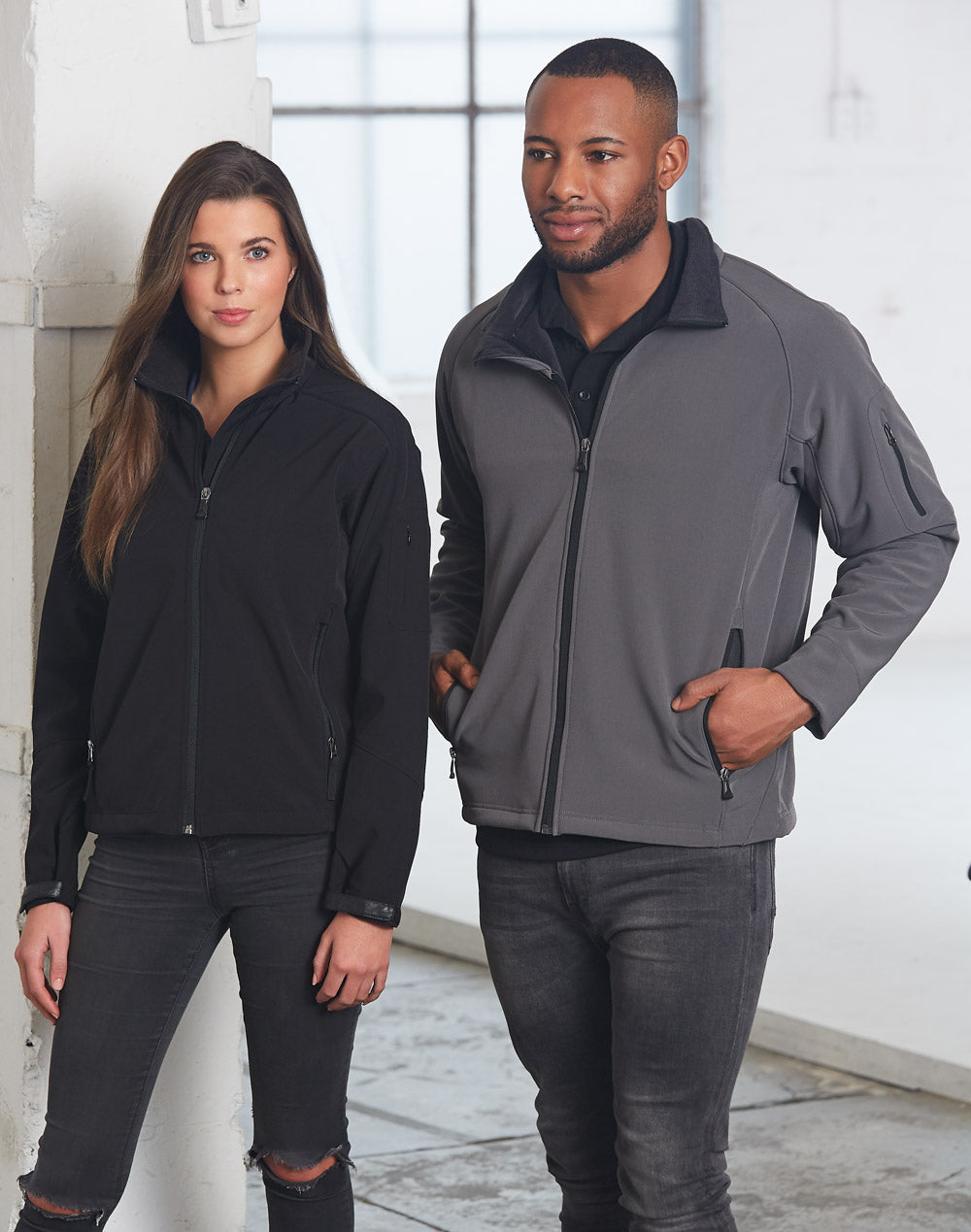 Ladies Softshell Hi-Tech Jacket - Black - View