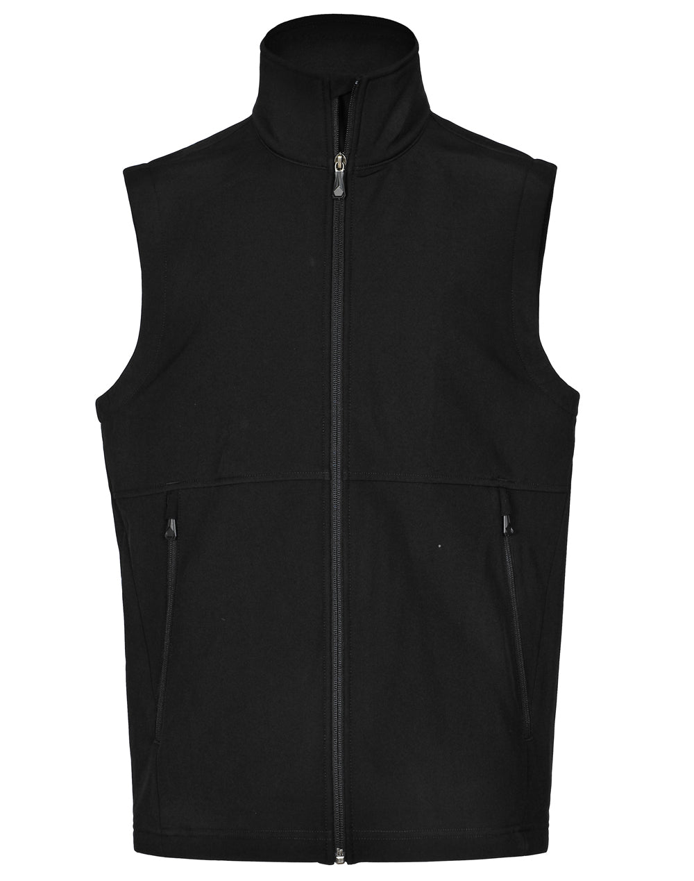 Men's Softshell Hi-Tech Vest - Black - Front