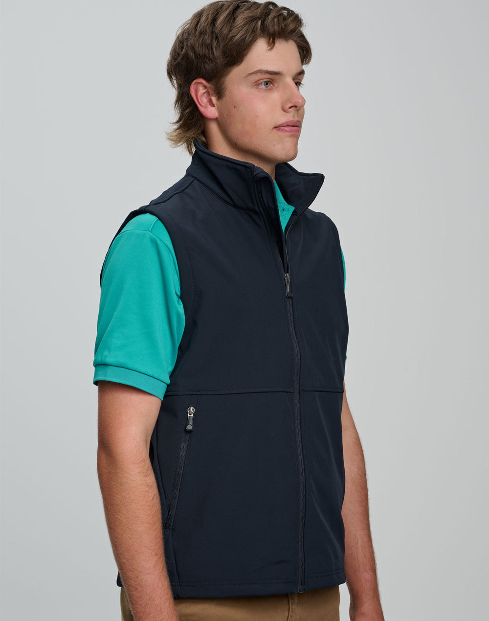 Men's Softshell Hi-Tech Vest - Navy - View