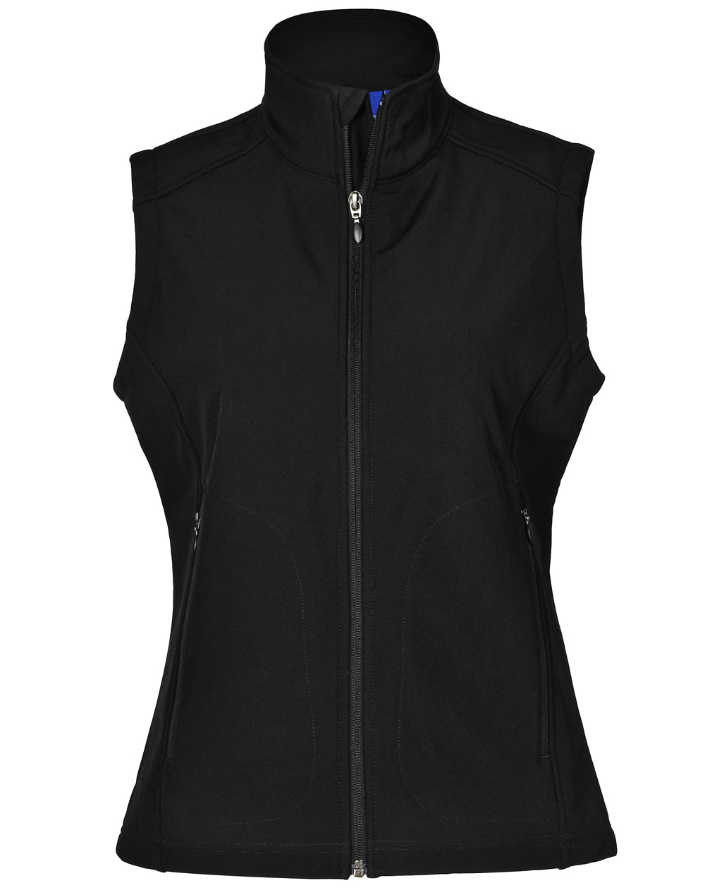 Ladies' Softshell Hi-Tech Vest - Black - Front