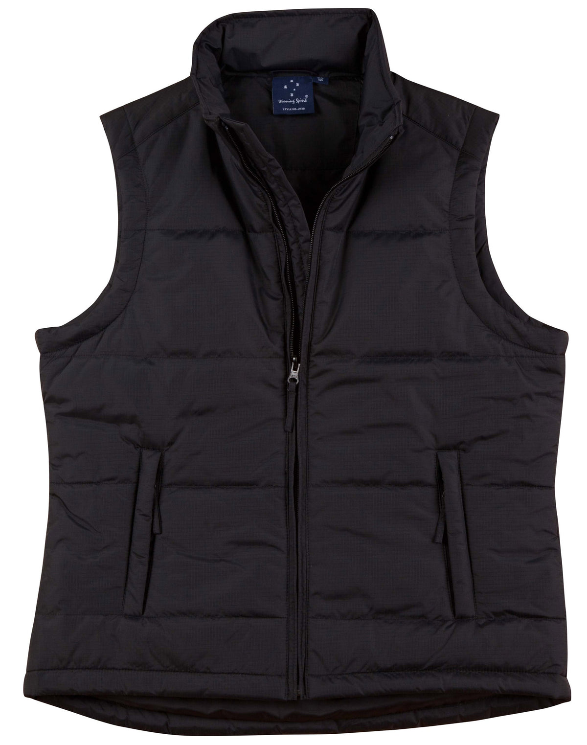 Padded Vest Ladies' - Black - Front