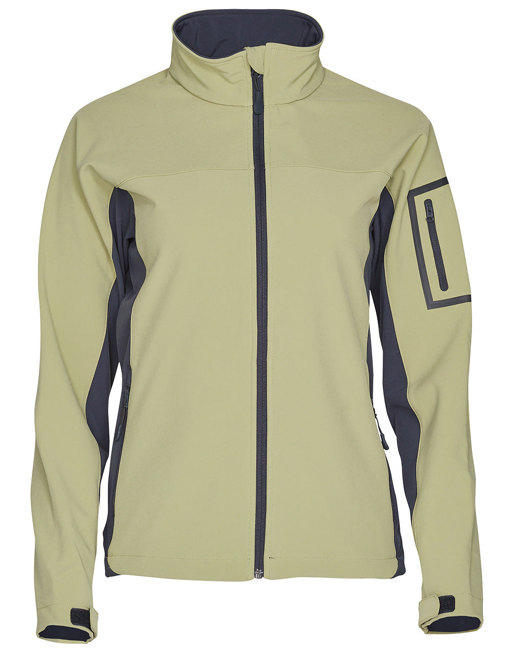 Whistler Softshell Contrast Jacket Ladies' - Green/Grey - Front
