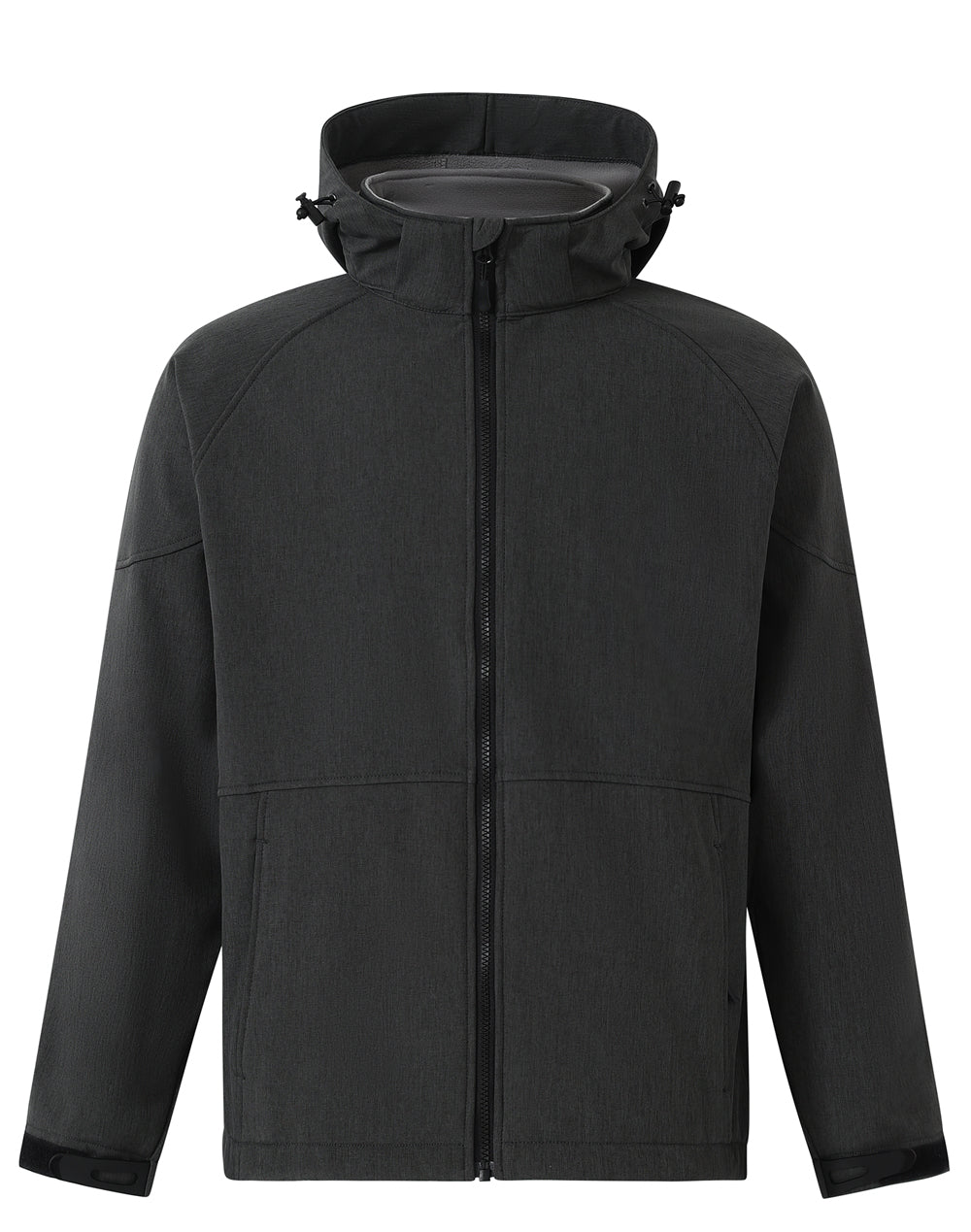 Aspen Softshell Hood Jacket Men's - Marl Charcoal/Charcoal - Front