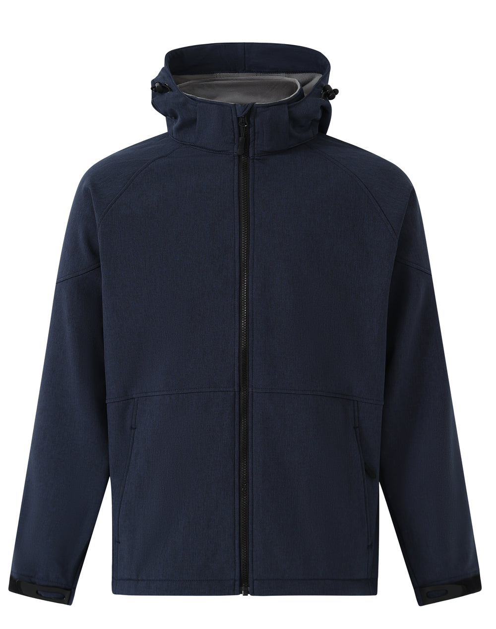 Aspen Softshell Hood Jacket Men's - Marl Navy/Charcoal - Front