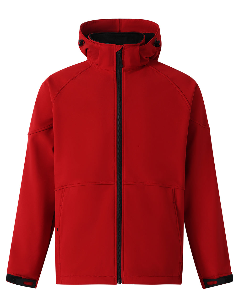 Aspen Softshell Hood Jacket Men's - Red/Black - Front