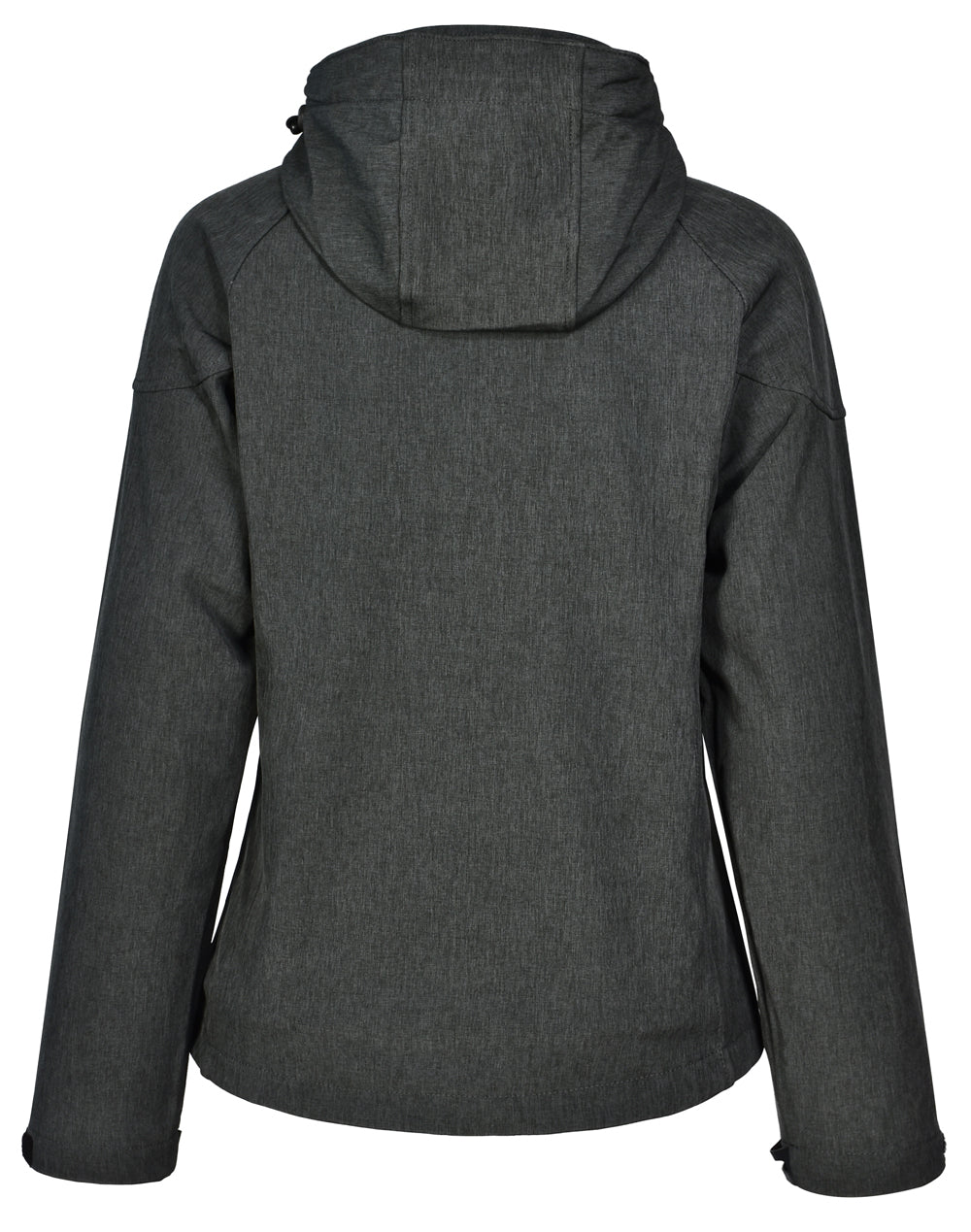 Aspen Softshell Hood Jacket Ladies' - Marl Charcoal/Charcoal - Back