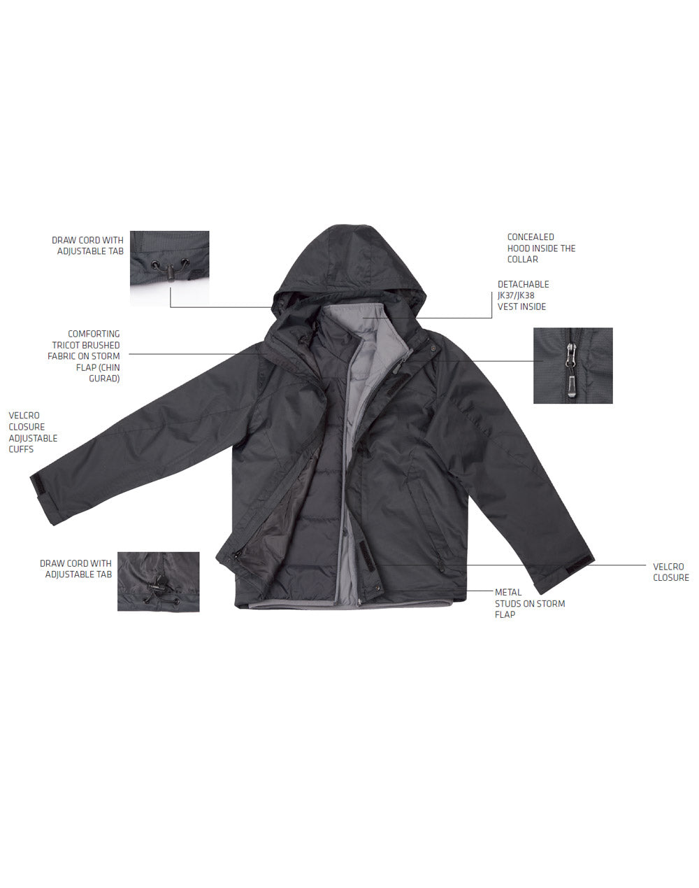 Versatile Vest Ladies' - Navy/Grey - View