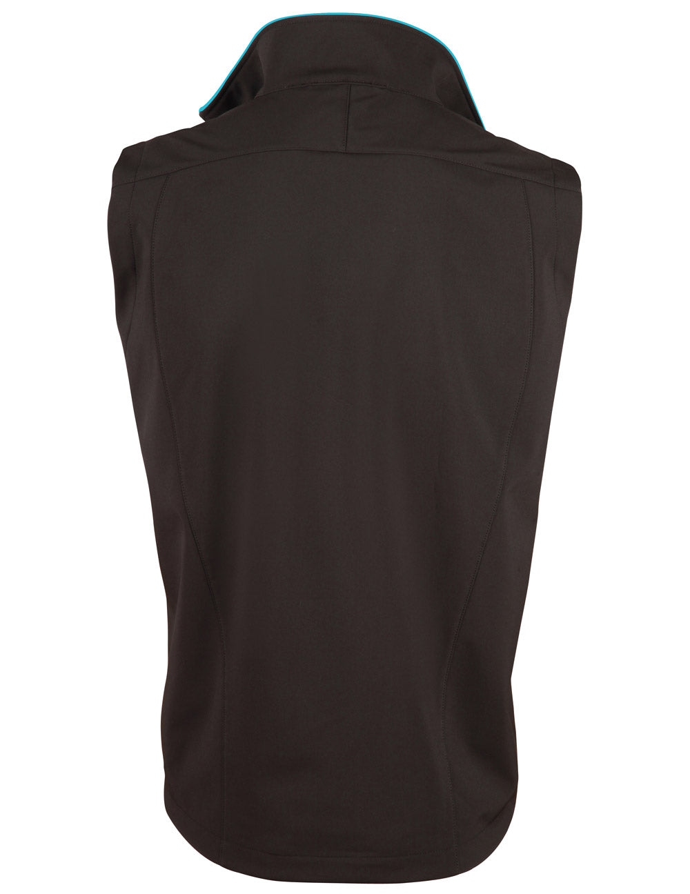 Rosewall Soft Shell Vest Ladies' - Black/Cyan - Back