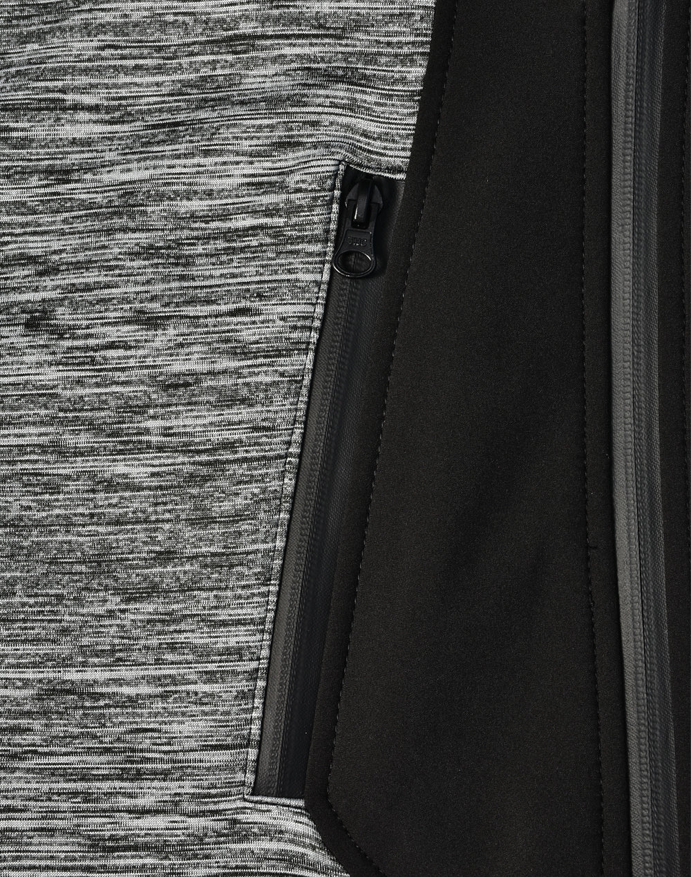 Laminated Functional Knit Hoodie - Marl Grey/Black - View