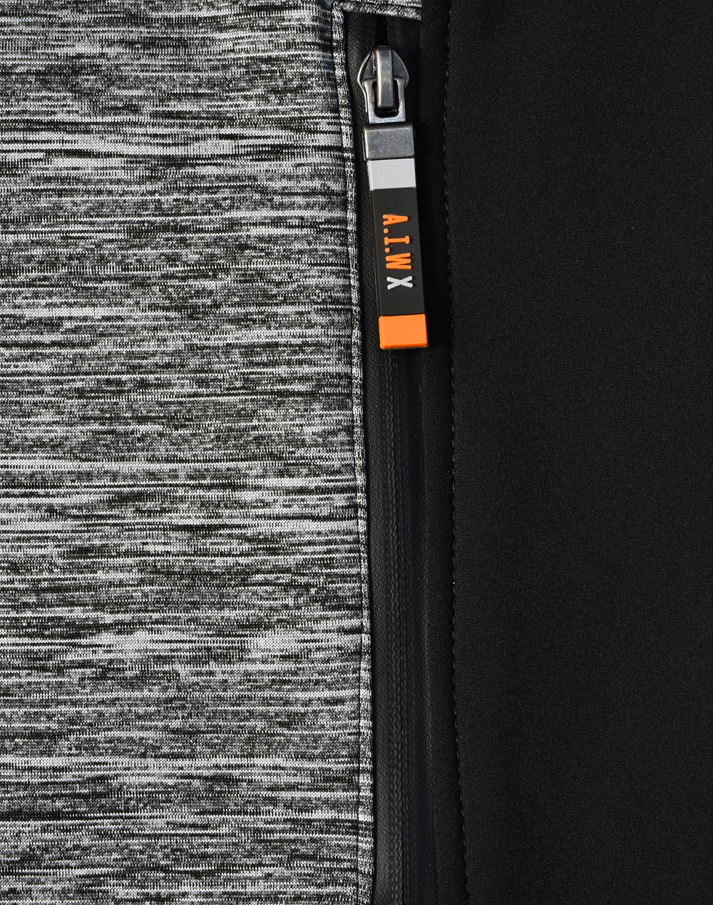 Laminated Functional Knit Hoodie - Marl Grey/Black - View