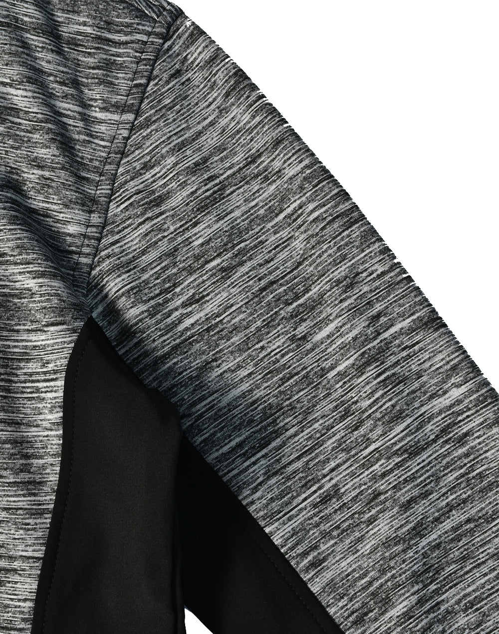Laminated Functional Knit Hoodie - Marl Grey/Black - View
