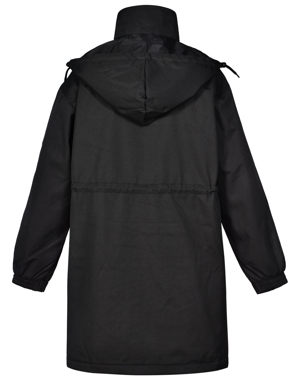 Longline Stadium Jacket - Black - Back