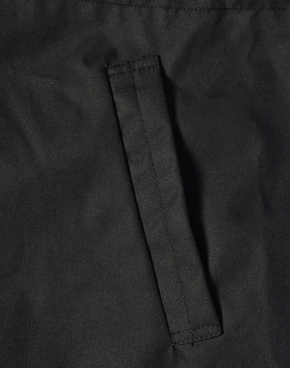 Longline Stadium Jacket - Black - View
