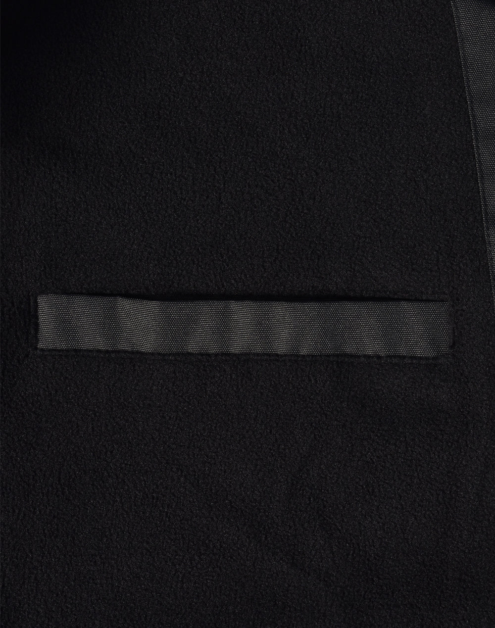 Longline Stadium Jacket - Black - View
