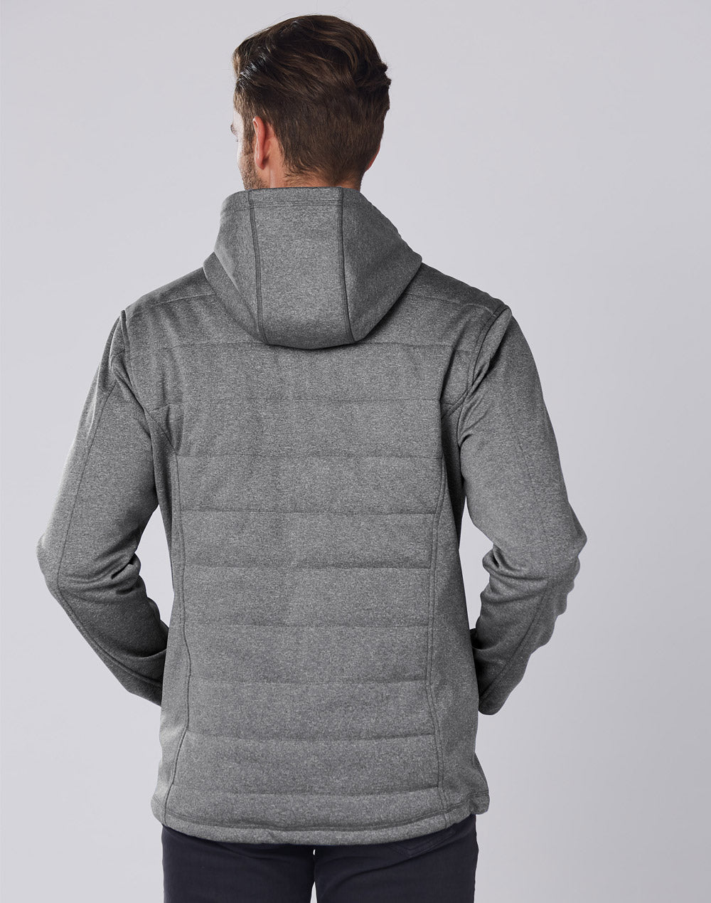 Jasper Cationic Quilted Jacket- Mens - Charcoal - Back